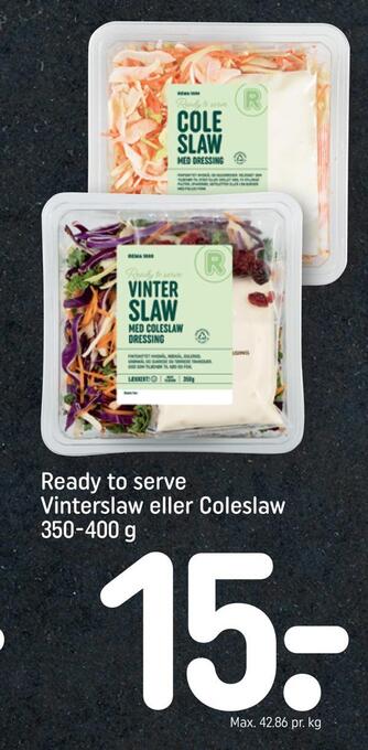 REMA 1000 Ready to serve vinterslaw eller coleslaw tilbud