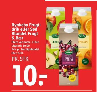 SPAR Rynkeby frugtdrik eller sød blandet frugt & bær tilbud
