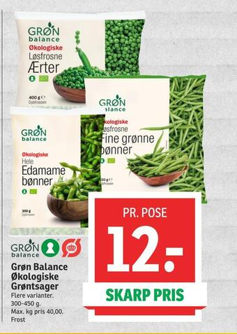SPAR Grøn balance økologiske grøntsager tilbud