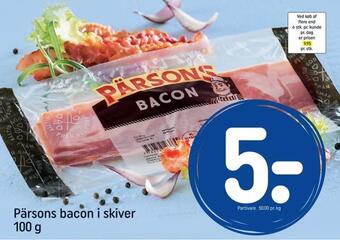 REMA 1000 Pärsons bacon i skiver tilbud
