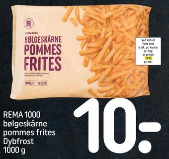 REMA 1000 Rema 1000 bølgeskårne pommes frites tilbud