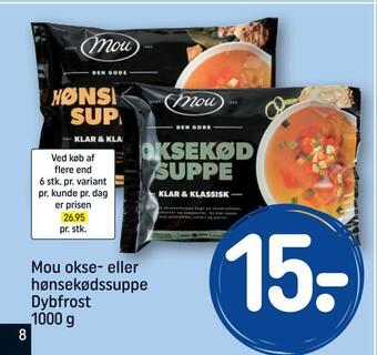 REMA 1000 Mou okse- eller hønsekødssuppe tilbud