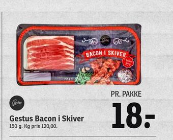 SPAR Gestus bacon i skiver tilbud