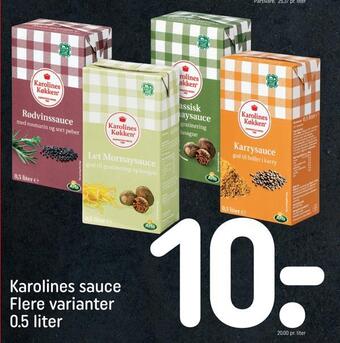 REMA 1000 Karolines sauce tilbud