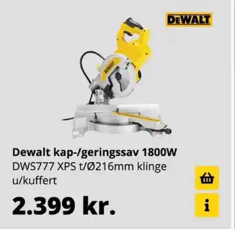 10-4 Byggecenter Dewalt kap- og geringssav tilbud
