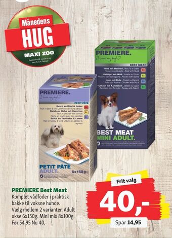 Maxi Zoo Premiere hundefoder tilbud