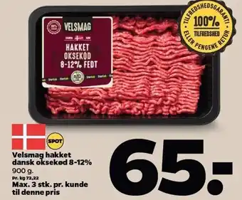 Netto Hakket dansk oksekød 8-12% tilbud