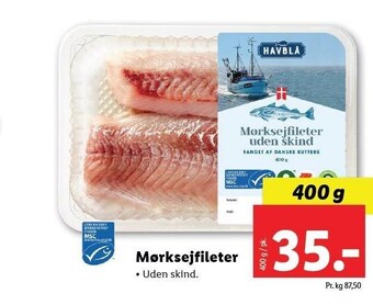 Lidl Mørksejfileter tilbud
