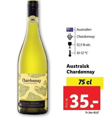 Lidl Australsk chardonnay tilbud