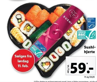 Lidl Sushihjerte tilbud