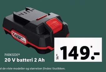 Lidl 20 v batteri 2 ah tilbud