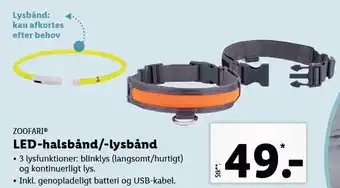 Lidl Led-halsbånc/-lysbånd tilbud