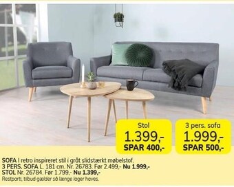 Daells Bolighus Sofa tilbud
