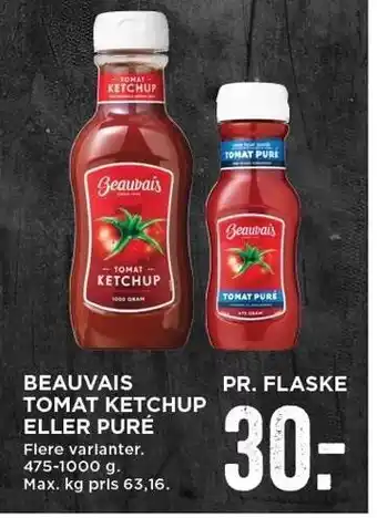 MENY Beauvais tomat ketchup el. pure tilbud