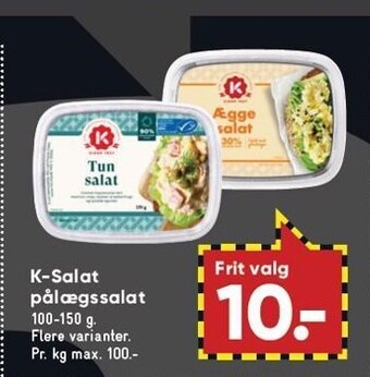 Bilka K-salat pålægssalat tilbud