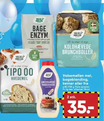 Bilka Valsemøllen mel, kageblanding kerner eller frø tilbud