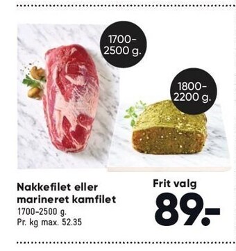Bilka Nakkefilet eller marineret kamfilet tilbud