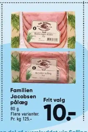 Bilka Familien jacobsen pålæg tilbud