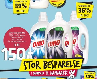 Fleggaard Omo vaskemiddel - 3 fl. tilbud