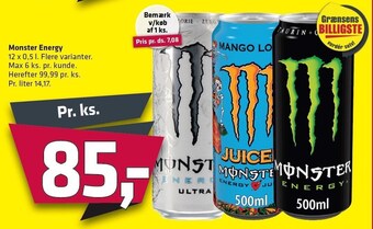 Fleggaard Monster energy tilbud