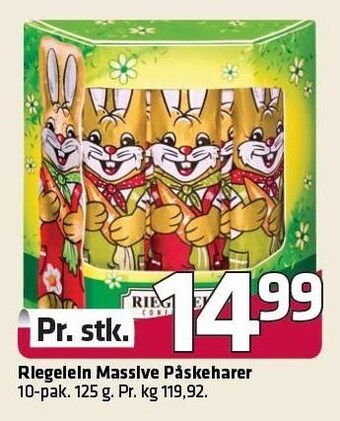 Fleggaard Riegelein massive påskeharer tilbud