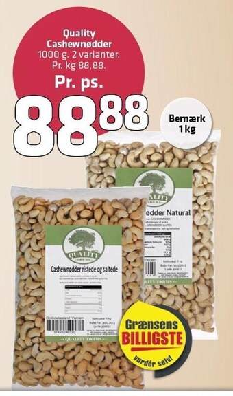 Fleggaard Quality cashewnødder tilbud