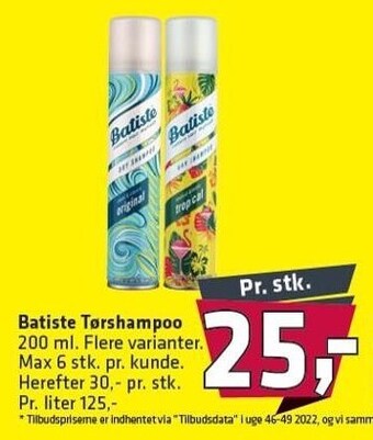 Fleggaard Batiste tørshampoo tilbud