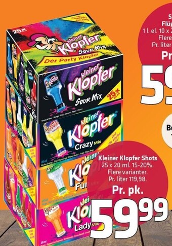 Fleggaard Kleiner klopfer shots tilbud