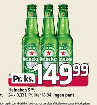 Fleggaard Heineken 5% tilbud