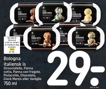 REMA 1000 Bologna italiensk is - flere varianter tilbud