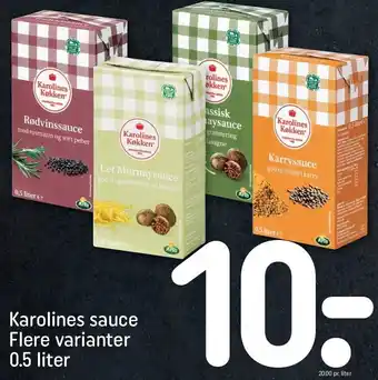 REMA 1000 Karolines sauce - flere varianter tilbud