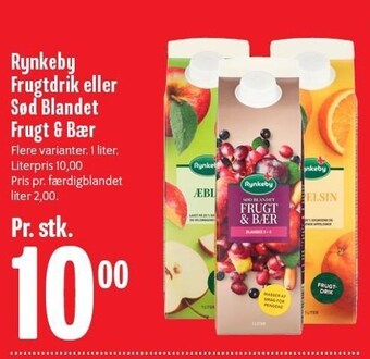 Min Købmand Rynkeby frugtdrik eller sød blandet frugt & bær tilbud