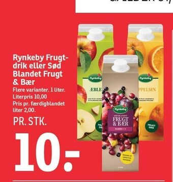 SPAR Rynkeby frugtdrik eller sød blandet frugt & bær tilbud