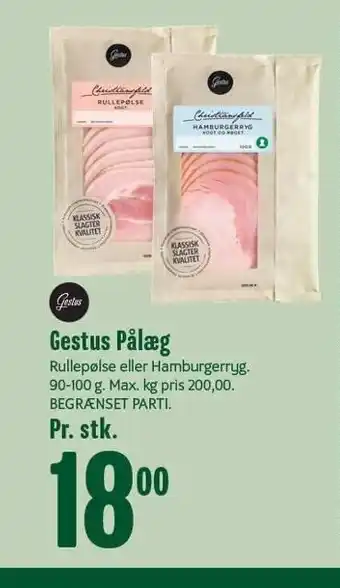 Min Købmand Gestus pålæg rullepølse el. hamburgerryg tilbud