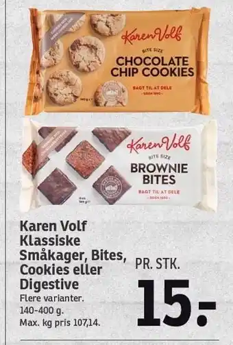 SPAR Karen volf klassiske småkager, bites el. cookies el. digestive tilbud