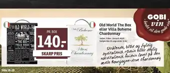 SPAR Old world the box el. villa boheme chardonnay tilbud