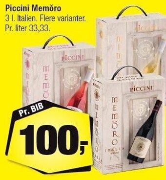 Calle Piccini memõro tilbud