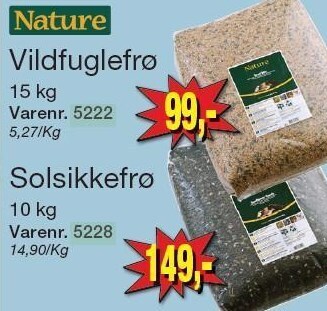 Harald Nyborg Vildfuglefrø el. solsikkefrø tilbud