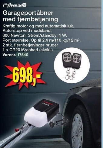 Garageportåbner med fjernbetjening