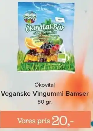 Helsemin Veganske vingummi bamser tilbud