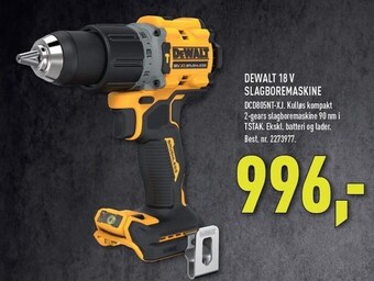 Johannes Fog Dewalt 18 v slagboremaskine tilbud