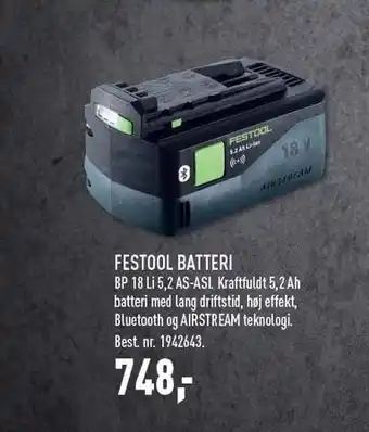Johannes Fog Festool batteri tilbud