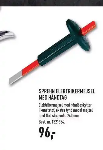 Johannes Fog Sprehn elektrikermejsel med håndtag tilbud