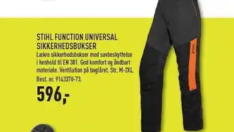 Johannes Fog Stihl function universal sikkerhedsbukser tilbud