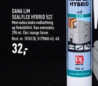 Johannes Fog Dana lim sealflex hybrid 522 tilbud