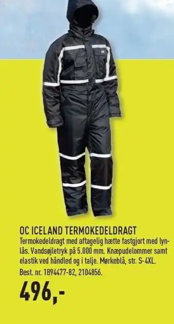Johannes Fog Oc iceland termokedeldragt tilbud
