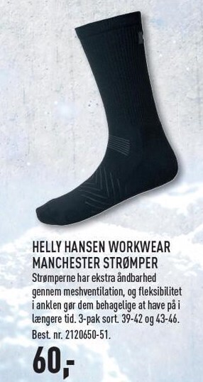 Johannes Fog Helly hansen workwear manchester strømper tilbud