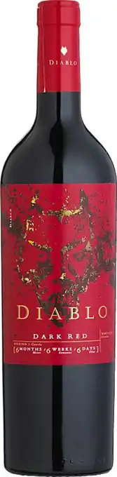 SuperBrugsen Diablo dark red, black cabernet sauvignon eller golden chardonnay (casillero del diablo) tilbud