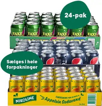 SuperBrugsen Faxe kondi, pepsi eller nikoline 24-pak (nikoline) tilbud