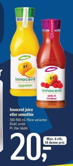 Føtex Innocent juice eller smoothie tilbud